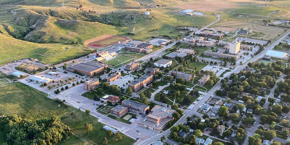 Aerial view of campus